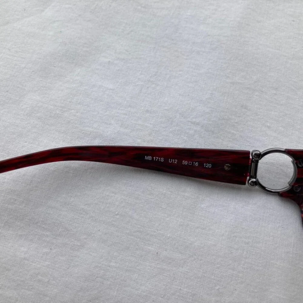 MONT BLANC Women Sunglasses Bordeaux Jaquard  MB 171S Frame Size 59 []16 120 - Picture 9 of 15